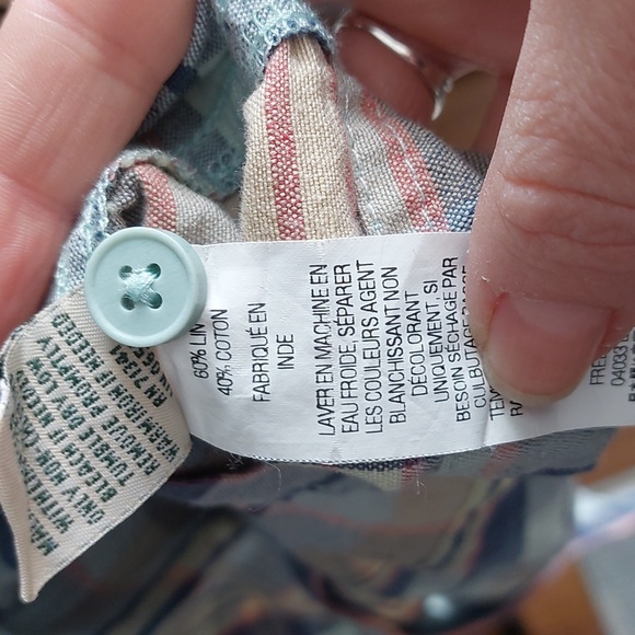 EUC LL Bean Dress Linen/Cotton - Picture 5 of 5